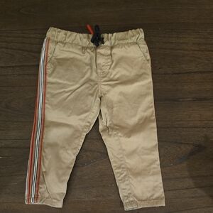 Burberry Kids Tan Bottoms with Multicolor Stripes